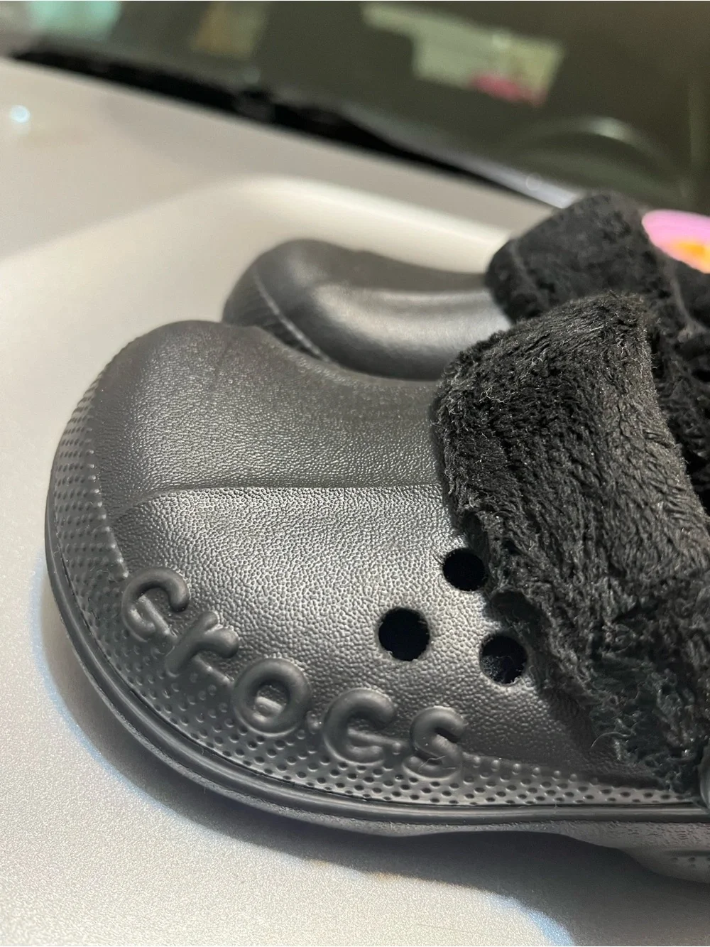 CROCS Kids Classic Fuzzy Lined Clog - Black